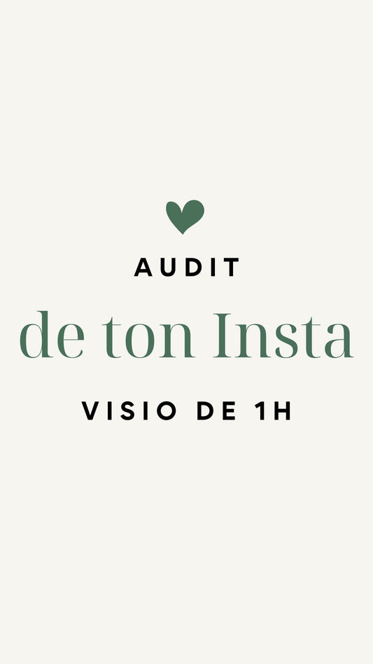 Audit de votre compte Instagram & conseils (visio de 1H)